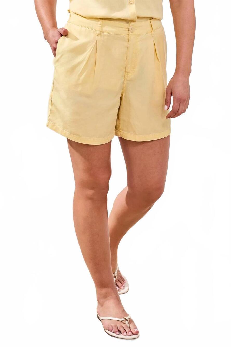 NEW TRIBAL mid rise flowy tencel shorts in lemongrass